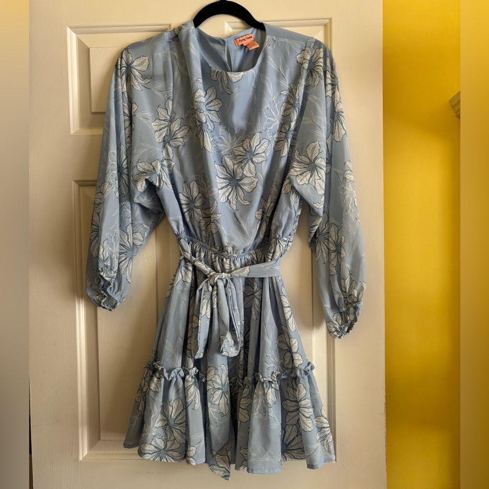 Flying Tomato Light Blue Floral Dress